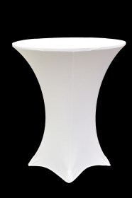 white bar table cover